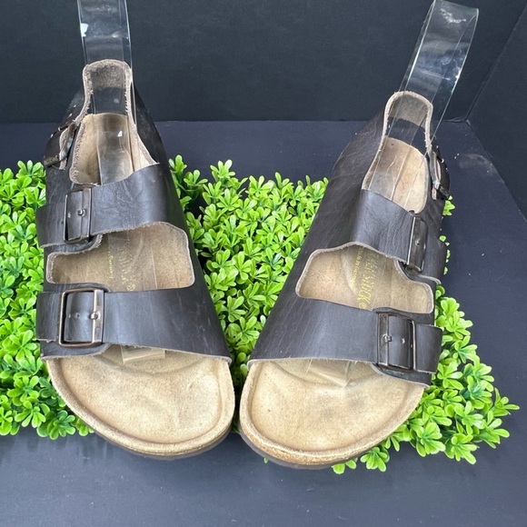 Birkenstocks leather Brown Double Strap Sandals size 42 M (regular-wide) unisex - Picture 7 of 13